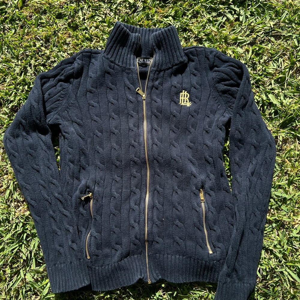 Lauren by Ralph Lauren Cable Knit Zip-Up